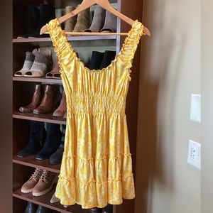 Yellow and cream Urban Outfitters dress